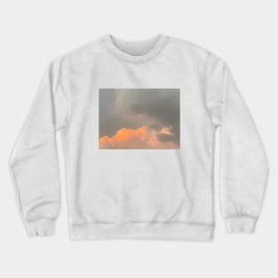 Two Tone Clouds - Sunset Clouds Crewneck Sweatshirt